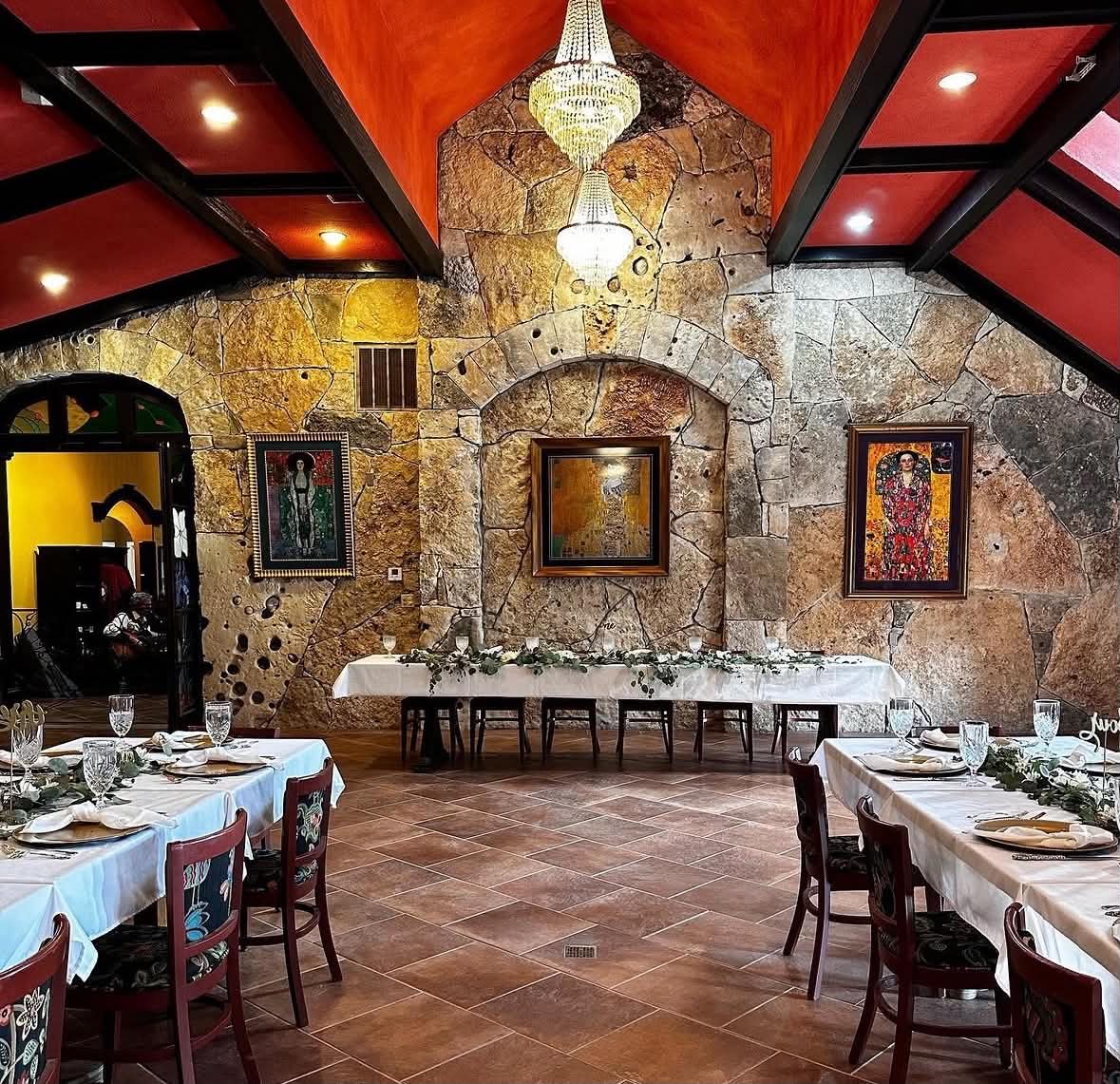 Reception dinner setup